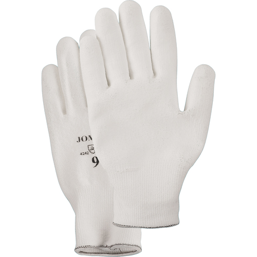Gants enduit &agrave; paume tricot&eacute;e blanc, Taille Petit/7, Rev&ecirc;tement Polyur&eacute;thane, Enveloppe en PEHP, EN 388 niveau 2 Nuna Depot Inc.