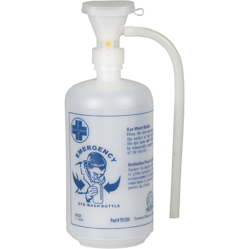 Bouteille pour douche oculaire avec coquille oculaire, Bouteille Vide, 32 oz Nuna Depot Inc.