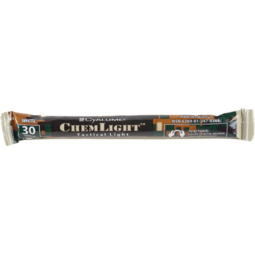 B&acirc;tons de s&eacute;curit&eacute; luminescents Cyalume 6", Blanc, Dur&eacute;e 30 min Nuna Depot Inc.