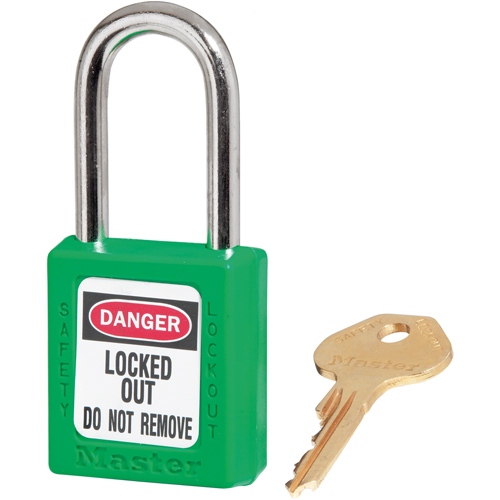 Cadenas de s&eacute;curit&eacute; Zenex 410, Vert, Cl&eacute;s diff&eacute;rentes, Thermoplastique, Largeur de 1-1/2" Nuna Depot Inc.