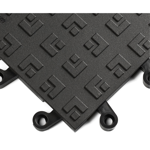 Syst&egrave;mes de carrelage ergonomiques ErgoDeck No 562, PVC, 1-1/2' la c, 1-1/2' lo, 7/8" &eacute;paisseur, Noir Nuna Depot Inc.