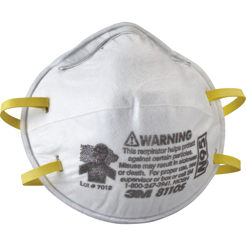 Respirateurs contre les particules 8110S, N95, Certifi&eacute; NIOSH, Petit Nuna Depot Inc.
