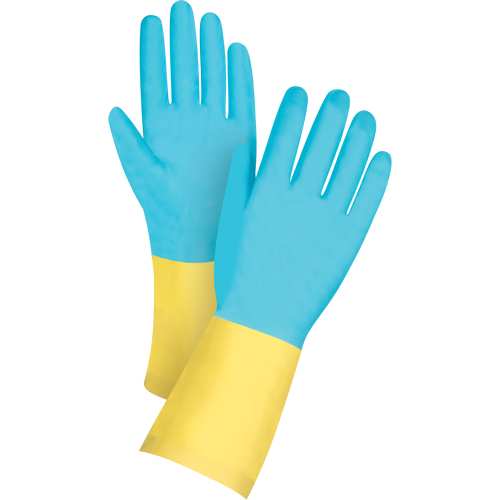 Premium Dipped Chemical-Resistant Gloves, Size X-Large/10, 12" L, Neoprene/Rubber Latex, Cotton/Flock-Lined Inner Lining, 20-mil Nuna Depot Inc.