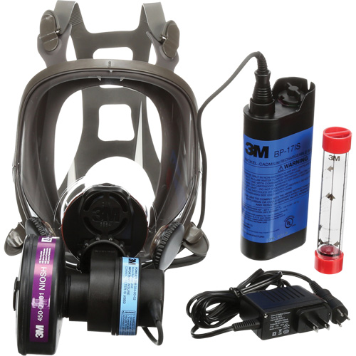 Appareils de protection respiratoire (APR) &agrave; &eacute;puration d'air motoris&eacute; port&eacute;s sur le visage Powerflow, Respirateur &agrave; masque, Pile NiCd Nuna Depot Inc.