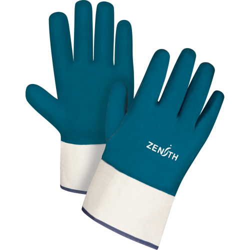 Gants &agrave; poignet de s&eacute;curit&eacute; de poids lourd, 11/2T-Grand, R&ecirc;vetement Nitrile, Enveloppe en Coton Nuna Depot Inc.