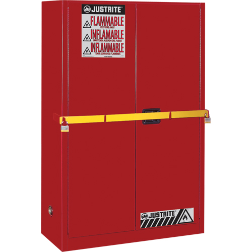 Armoire de rangement haute s&eacute;curit&eacute; avec barre en acier pour produits inflammables, 45 gal., 2 tablettes Nuna Depot Inc.