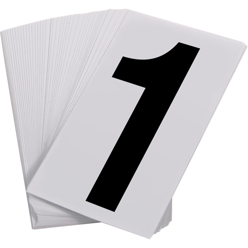 Num&eacute;ros autocollants, 1, 3-1/2" h, Noir sur blanc Nuna Depot Inc.