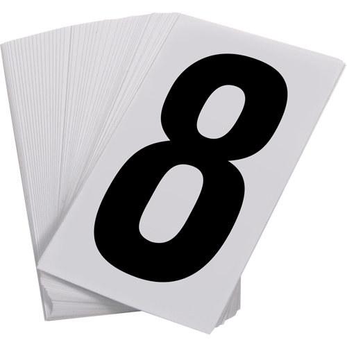 Num&eacute;ros autocollants, 8, 3-1/2" h, Noir sur blanc Nuna Depot Inc.