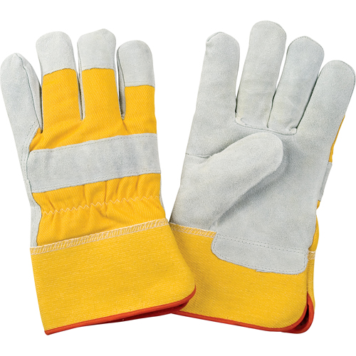 Gants d'ajusteur doubl&eacute;s pour l'hiver de premi&egrave;re qualit&eacute;, Grand, Paume en Cuir de vache refendu, Doublure en Molleton de mousse Nuna Depot Inc.