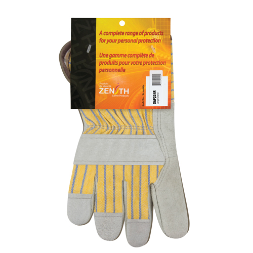 Gants d'ajusteur rugueux de premi&egrave;re qualit&eacute;, Grand, Paume en Cuir de vache refendu, Doublure en Coton Nuna Depot Inc.