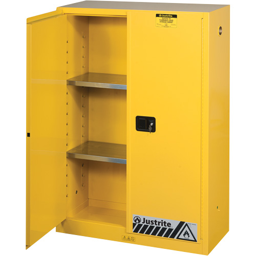 Sure-Grip&reg; Ex Flammable Storage Cabinets, 45 gal., 2 Door, 43" W x 65" H x 18" D Nuna Depot Inc.