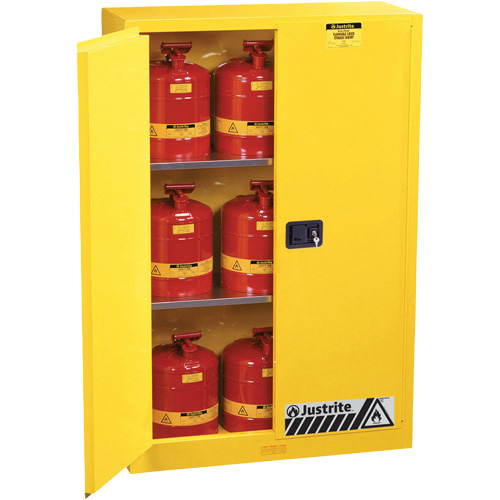 Sure-Grip&reg; Ex Flammable Storage Cabinets, 45 gal., 2 Door, 43" W x 65" H x 18" D Nuna Depot Inc.