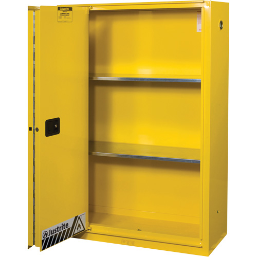 Armoires Sure-Grip EX pour produits inflammables, 45 gal., 1 Porte(s), 43" La x 65" h x 18" p Nuna Depot Inc.
