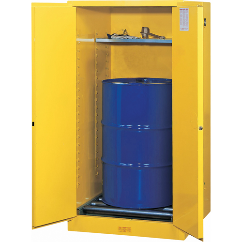 Sure-Grip&reg; EX Vertical Drum Storage Cabinets, 55 US gal. Cap., Yellow Nuna Depot Inc.