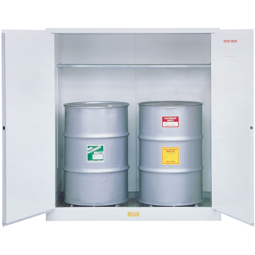Armoires de s&eacute;curit&eacute; pour d&eacute;chets dangereux, Capacit&eacute; de 110 gal. US, 2 barils, Blanc Nuna Depot Inc.