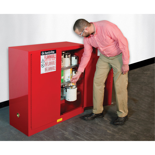 Sure-Grip&reg; EX Combustibles Safety Cabinet for Paint and Ink, 40 gal., 3 Shelves Nuna Depot Inc.