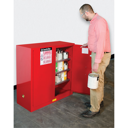 Sure-Grip&reg; EX Combustibles Safety Cabinet for Paint and Ink, 40 gal., 3 Shelves Nuna Depot Inc.