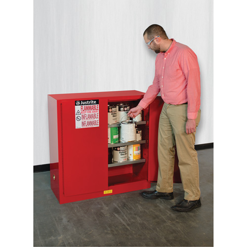 Sure-Grip&reg; EX Combustibles Safety Cabinet for Paint and Ink, 40 gal., 3 Shelves Nuna Depot Inc.