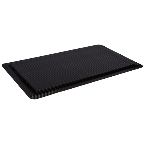 Ergo-Ease Mats, Ribbed, 2' x 10' x 7/8", Black, Rubber/Sponge Nuna Depot Inc.