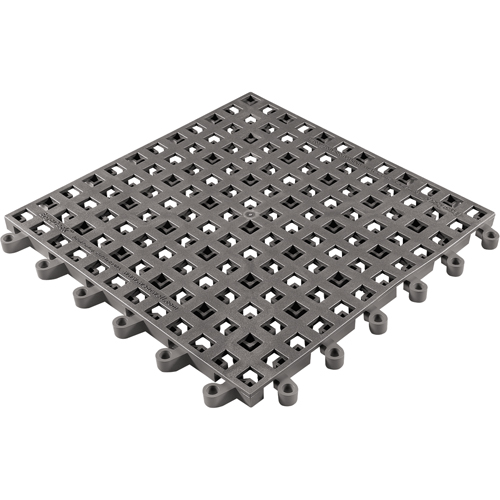 ErgoDeck&reg; General Purpose No. 564 Matting, PVC, 1-1/2' W x 1-1/2' L, 7/8" Thick, Charcoal Nuna Depot Inc.