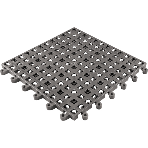 ErgoDeck&reg; General Purpose No. 564 Matting, PVC, 1-1/2' W x 1-1/2' L, 7/8" Thick, Charcoal Nuna Depot Inc.