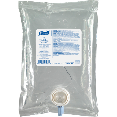 NXT&reg; Advanced Gel Hand Sanitizer, 1000 ml, Cartridge Refill, 70% Alcohol Nuna Depot Inc.