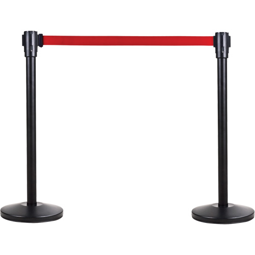 Poteau r&eacute;cepteur pour barri&egrave;res sur pieds pour le contr&ocirc;le des foules, Hauteur de 35", Noir Nuna Depot Inc.