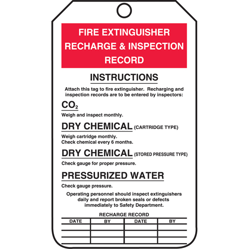 &eacute;tiquettes de s&eacute;curit&eacute; d'inspection et de contr&ocirc;le de l'&eacute;tat de l'&eacute;quipement, Plastique, 3-3/8" la x 5-7/8" h, Anglais Nuna Depot Inc.