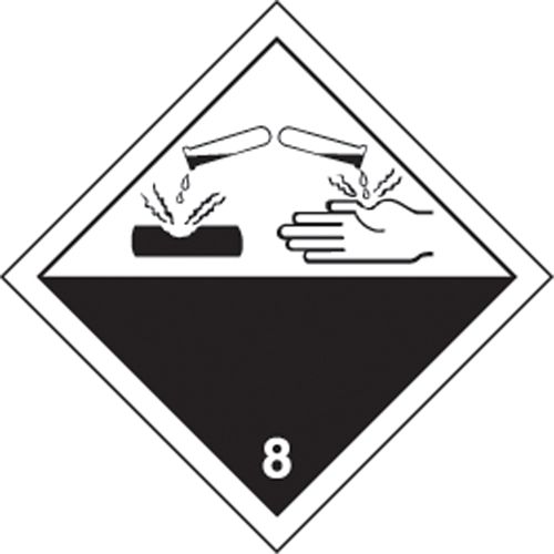 TDG Shipping Labels, Class 8, Corrosives, Paper Nuna Depot Inc.