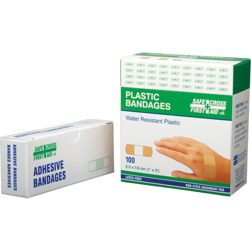 Bandages, Rectangulaire/carr&eacute;e, 3", Plastique, St&eacute;rile Nuna Depot Inc.