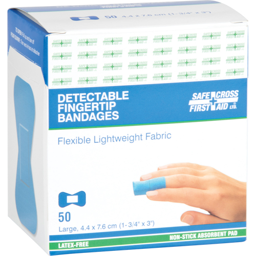 Bandages, Bout de doigt, 3", Tissu d&eacute;tectable, St&eacute;rile Nuna Depot Inc.
