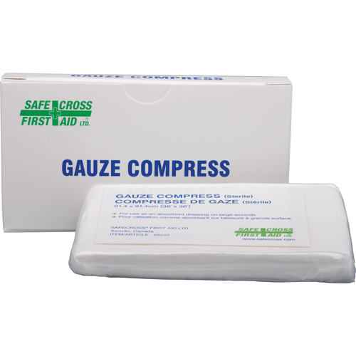Gauze Compress, Pad, 36" L x 36" W, Sterile, Medical Device Class 1 Nuna Depot Inc.