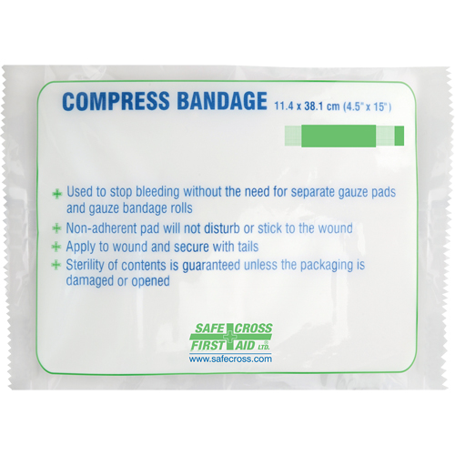 Pansement compressif grand format, 15" lo x 4-1/2" la Nuna Depot Inc.