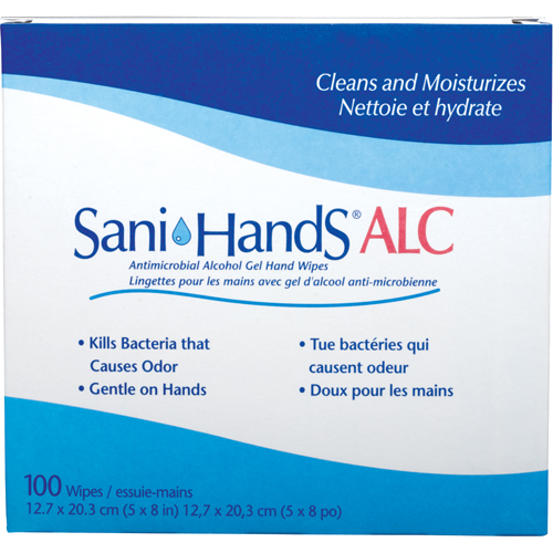 Lingettes antimicrobiennes pour les mains Sani-Hands ALC, Pochette Nuna Depot Inc.