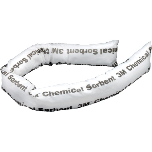 Mini-berme adsorbante pour produits chimiques, Produit chimique, 4' lo x 3" la, Absorption 12 gal., 12 /pqt Nuna Depot Inc.