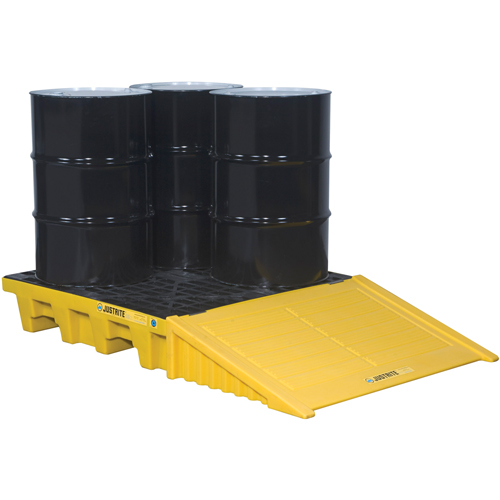 EcoPolyBlend Spill Control Pallets - With Drain, 73 US gal. Spill Capacity, 49" x 49" x 10.2" Nuna Depot Inc.