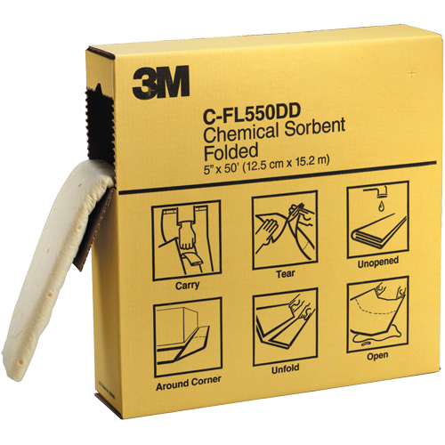 Folded Sorbents, Hazmat, 600" x 5", 10.5 gal. Absorbancy Nuna Depot Inc.