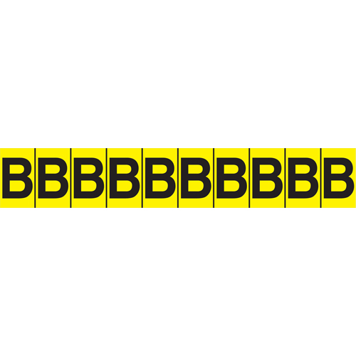 Individual Adhesive Letter Markers, E, 1" H, Black on Yellow Nuna Depot Inc.
