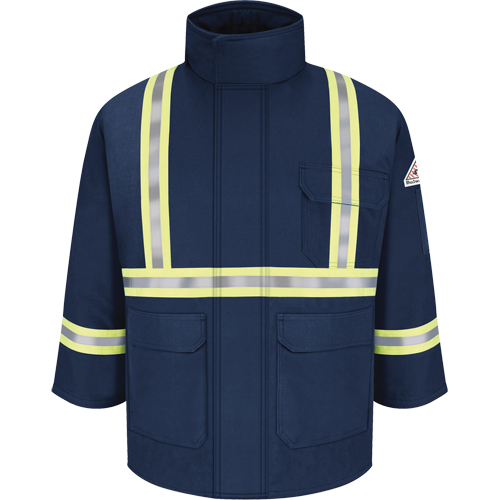 Flame Resistant Parkas with Reflective Striping, Men's, 3X-Large, Navy Blue Nuna Depot Inc.