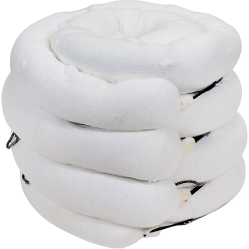 Premium Sorbent Boom, Oil Only, 10' L x 5" W, 35 Gal. Absorbancy, 4 /Pack Nuna Depot Inc.