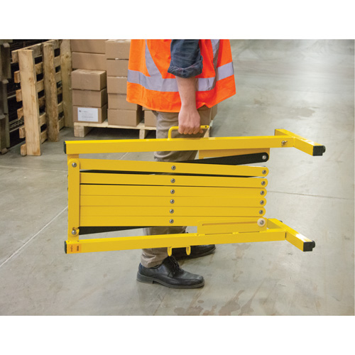 Expandable Barrier, 37" H x 11' L, Black/Yellow Nuna Depot Inc.