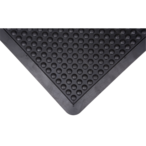 Tapis antifatigue en d&ocirc;me, &agrave; bulles, 2' x 3' x 1/2", Noir, Caoutchouc Nuna Depot Inc.
