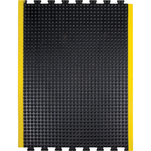 Tapis antifatigue en d&ocirc;me, &agrave; bulles, 3' x 4' x 1/2", Noir, Caoutchouc Nuna Depot Inc.