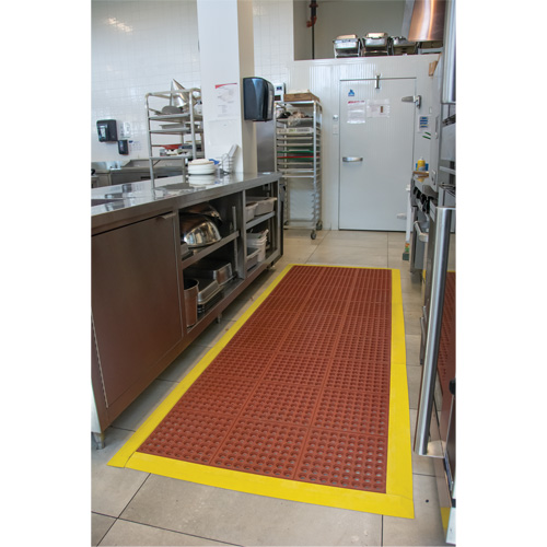 Anti-Fatigue Link Matting, Honeycomb, 3' x 3' x 1/2", Brown, Nitrile/Rubber Nuna Depot Inc.