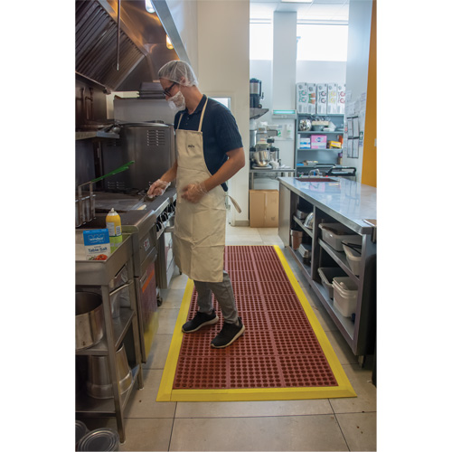 Anti-Fatigue Link Matting, Honeycomb, 3' x 3' x 1/2", Brown, Nitrile/Rubber Nuna Depot Inc.