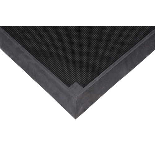 Tapis pour l'assainissement des chaussures, Caoutchouc, 2-2/3' la x 3-1/4' lo x 2-1/2" &eacute;pais, Noir Nuna Depot Inc.