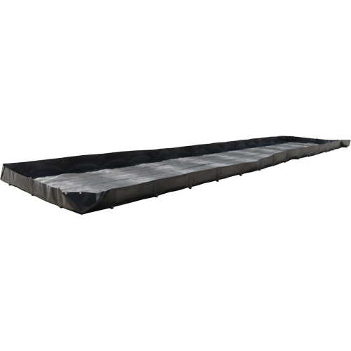 Frac Tank Berm, 3740 US gal. Capacity, 50' W x 10' L x 12" H, L-Bracket Nuna Depot Inc.