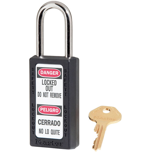 Cadenas de s&eacute;curit&eacute; Zenex 411, Noir, Cl&eacute;s identiques, Thermoplastique, Largeur de 1-1/2" Nuna Depot Inc.