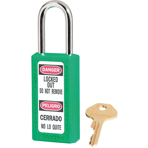 Cadenas de s&eacute;curit&eacute; Zenex 411, Vert, Cl&eacute;s identiques, Thermoplastique, Largeur de 1-1/2" Nuna Depot Inc.