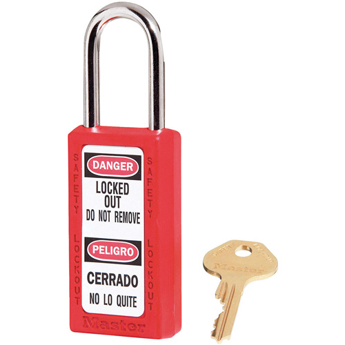 Cadenas de s&eacute;curit&eacute; Zenex 411, Rouge, Cl&eacute;s identiques, Thermoplastique, Largeur de 1-1/2" Nuna Depot Inc.